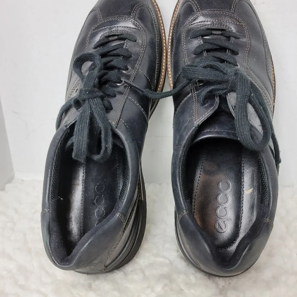 Ecco Chander Sneaker Men's Size 12  Black  Leather Casual Dress Shoes